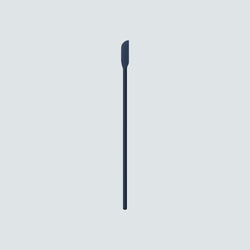 Dieux Skincare Scraper, a dark blue silicone spatula, on a light gray background
