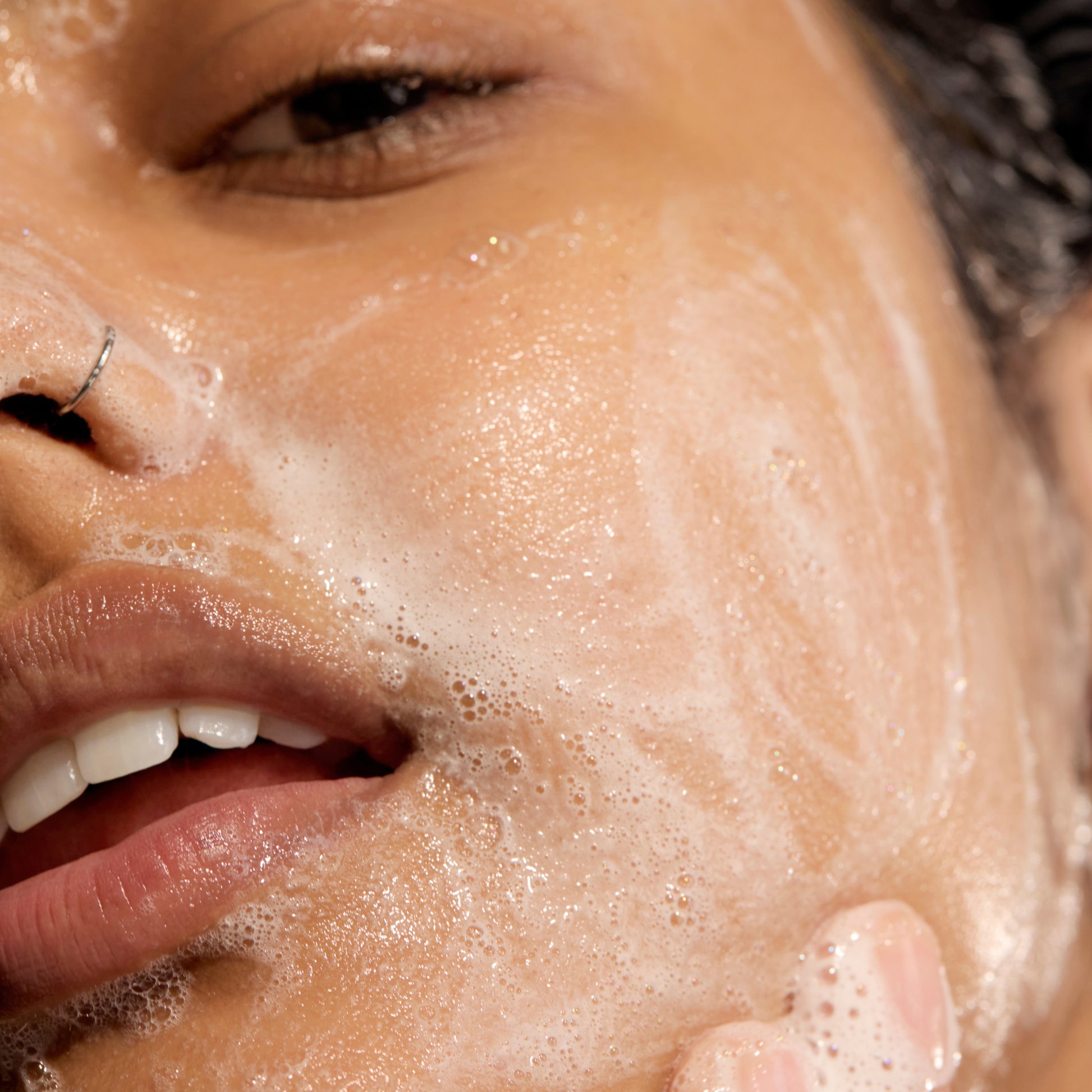 Dieux Baptism Gentle Gel Cleanser Fragrance-Free shown on skin