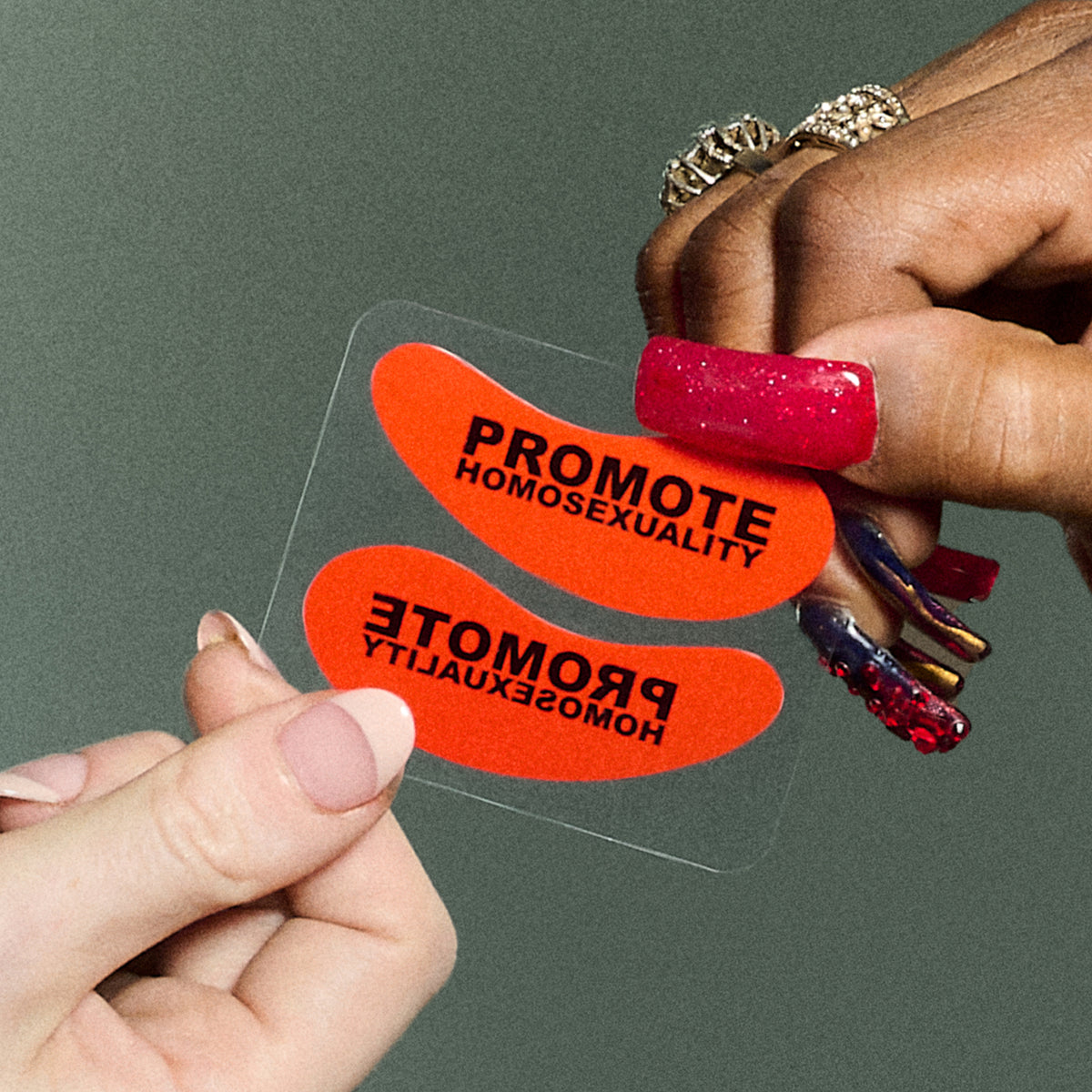 Dieux x Willie Norris "Promote Homosexuality" Forever Eye Mask, limited-edition reusable eye patche