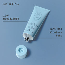 Air Angel recycling graphic showing recyclable aluminum tube