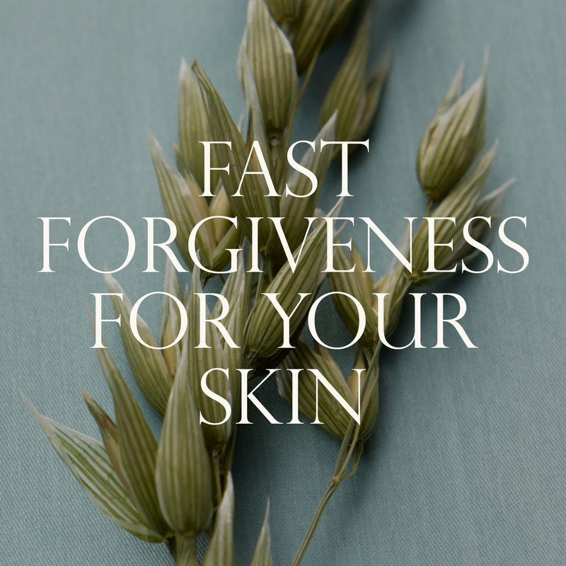 Fast forgiveness for your skin Skin Mercy botanical graphic