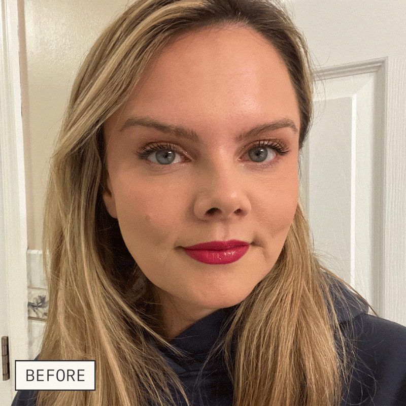 Dieux Ethereal Cleansing Oil before-and-after skincare result