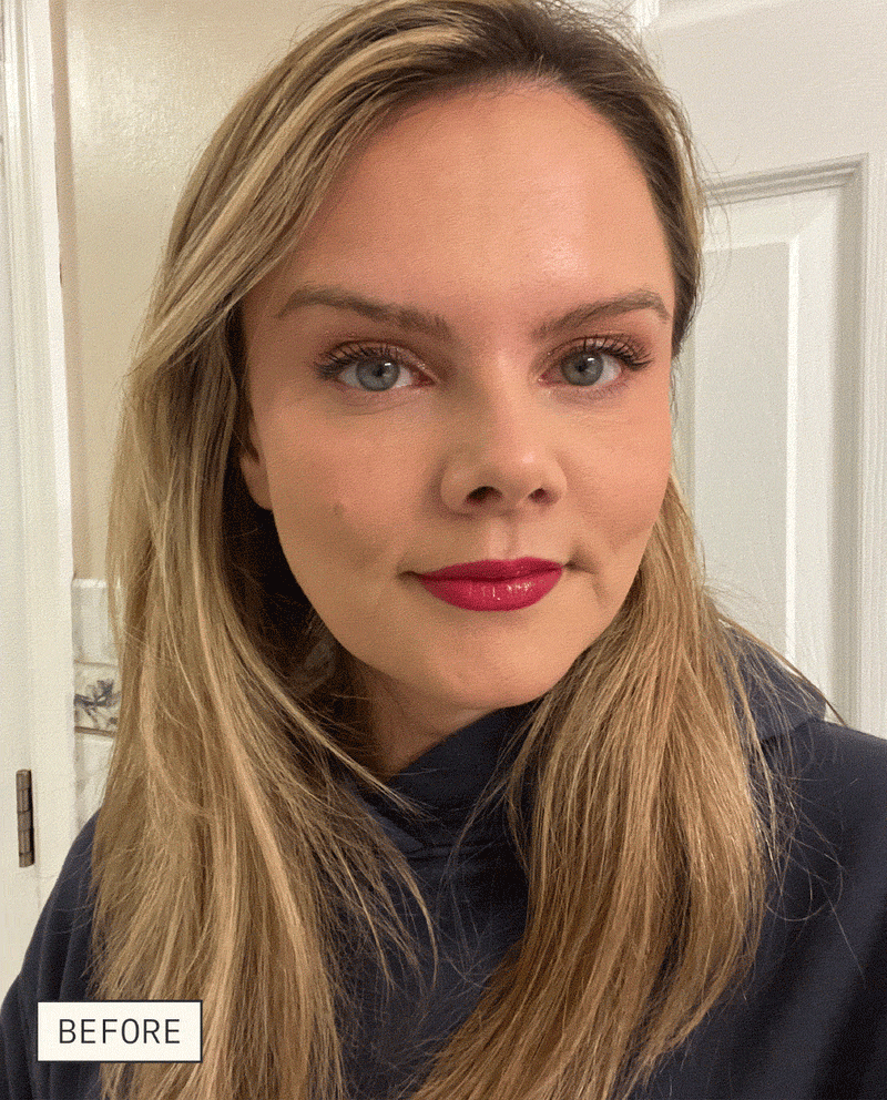 Dieux Ethereal Cleansing Oil before-and-after skincare result